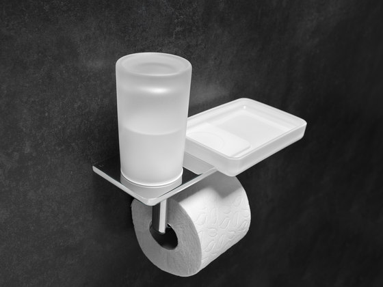 Liv Glashalter und Hygiene-Utensilienbox | Zahnbürstenhalter | Bodenschatz