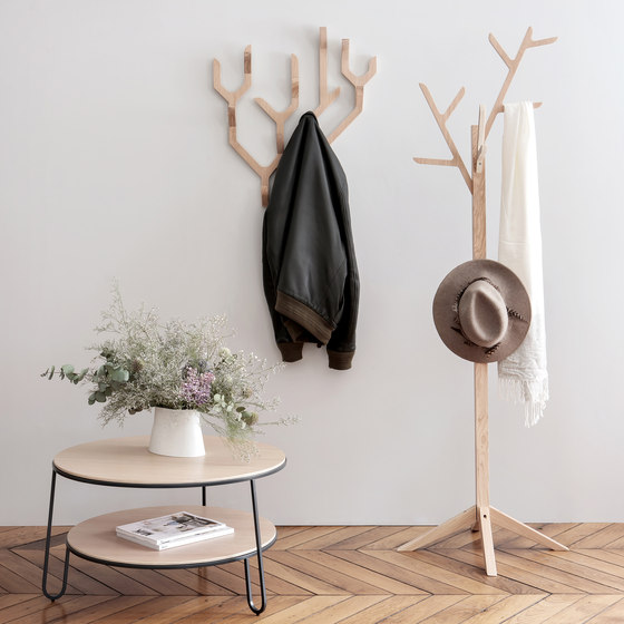Ambroise | Wall coat rack, natural oak | Coat racks | Hartô