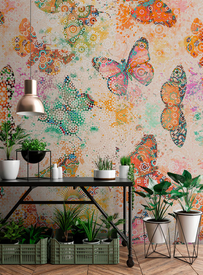Walls By Patel | Tapete | Digitaldruck Mosaicbutterf3 | Wandbeläge / Tapeten | Architects Paper