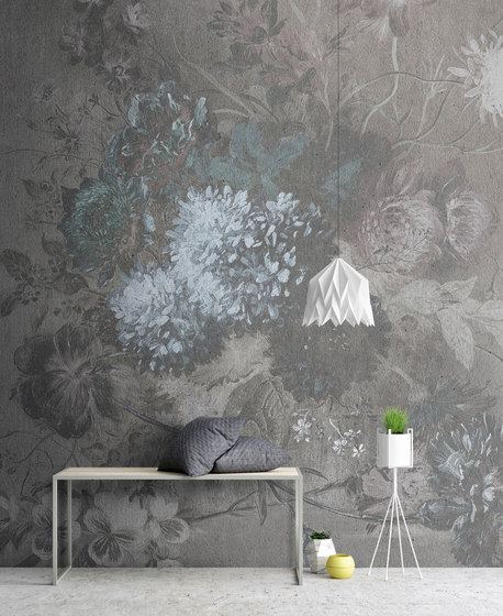 Walls By Patel | Papier Peint Bouquet Gris 1 | Revêtements muraux / papiers peint | Architects Paper