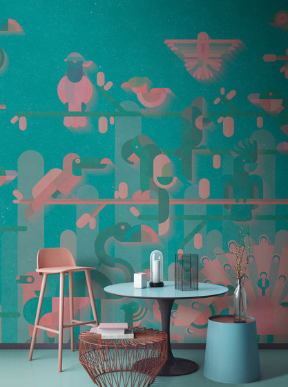 Walls By Patel | Tapete | Digitaldruck Flamingo 1 | Wandbeläge / Tapeten | Architects Paper