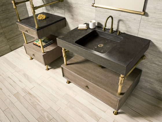 Ventus Bath Console With Metal Tray | Lavabi | Stone Forest