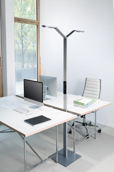 FLOOR TWIN LINEAR black | Free-standing lights | LUCTRA