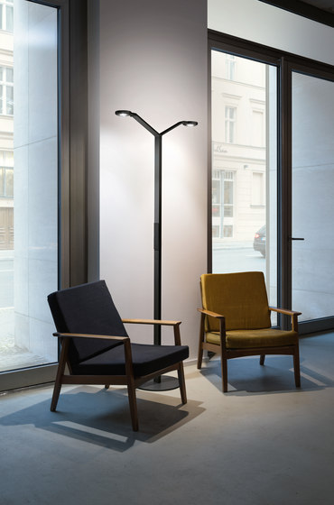 FLOOR TWIN LINEAR black | Free-standing lights | LUCTRA