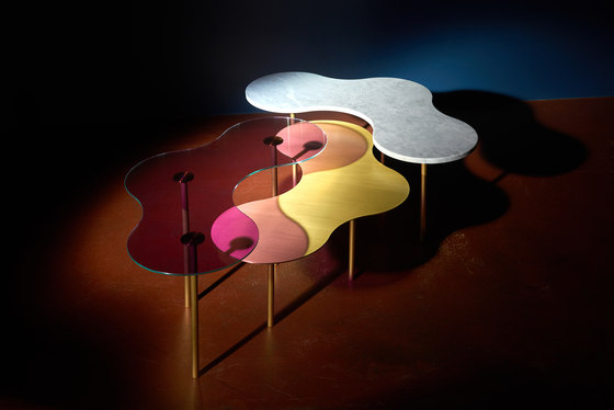 Camo A - Glass - Gold/Indigo | Coffee tables | NEO/CRAFT