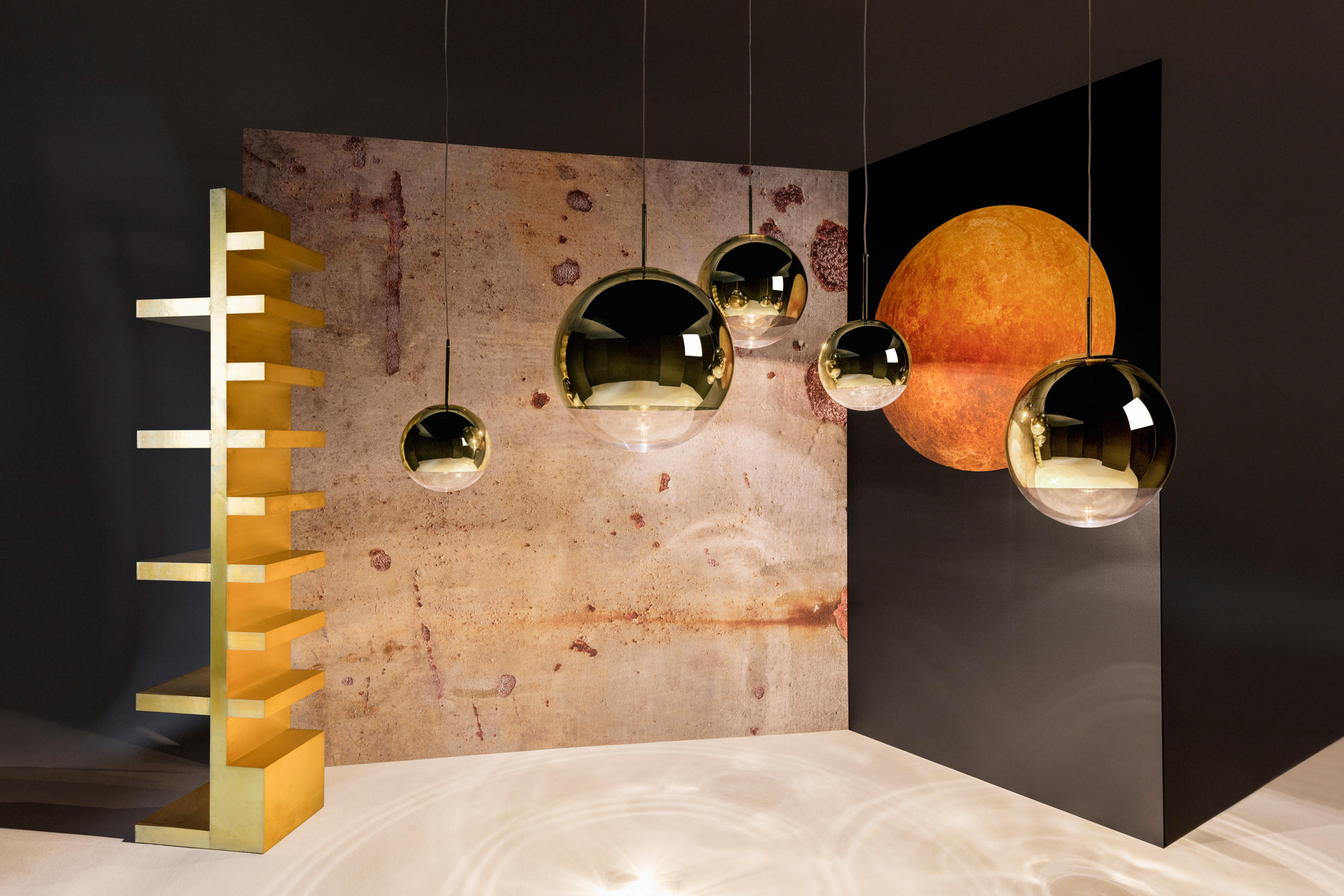 MIRROR BALL PENDANT GOLD 25CM General lighting from Tom Dixon