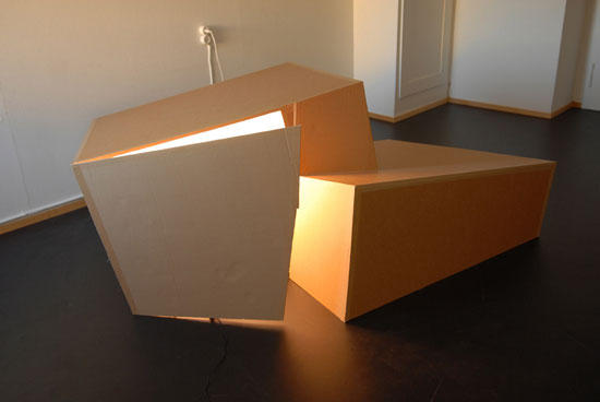 Cardboard interiors, architecture, installations and design