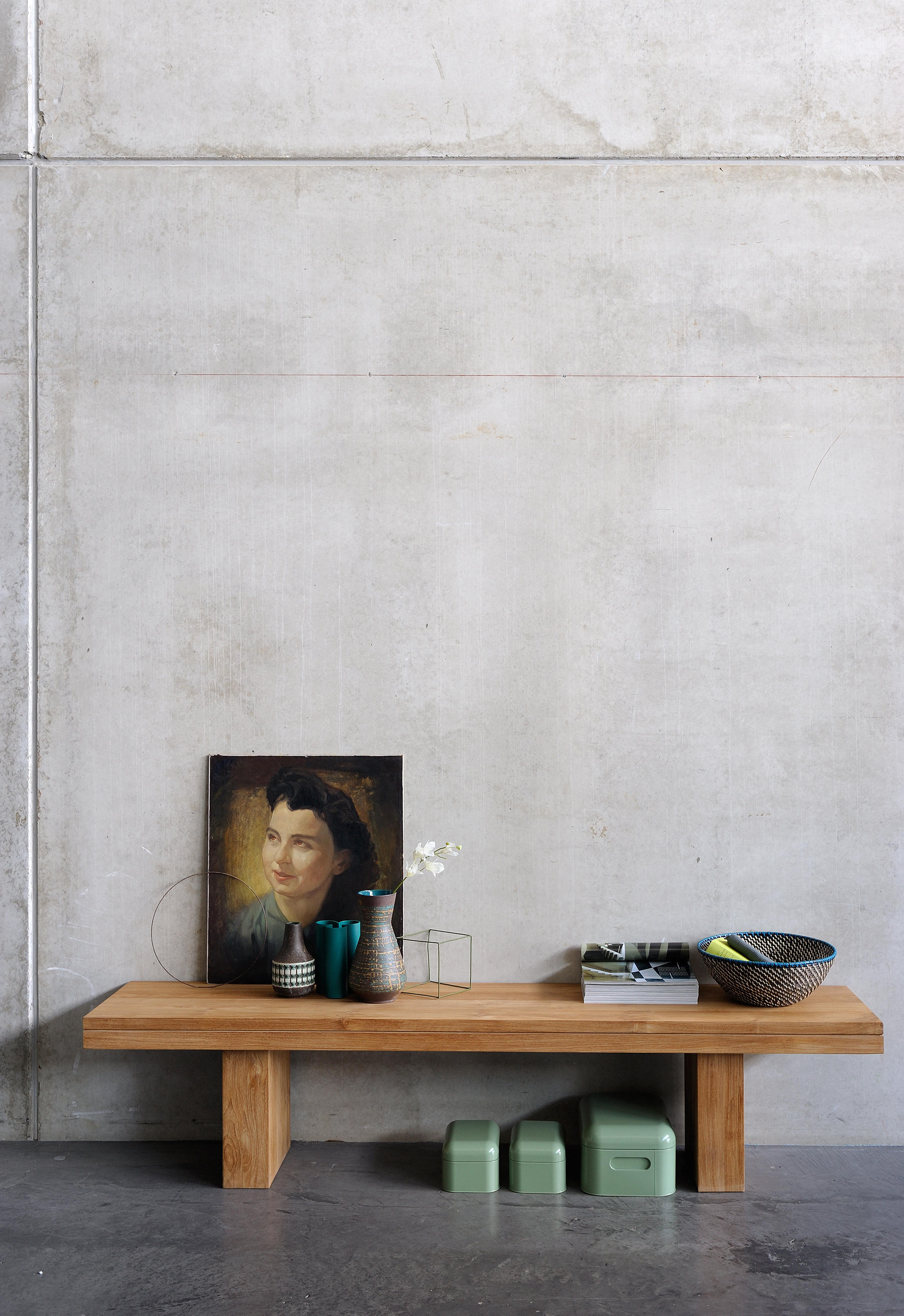 TEAK DOUBLE EXTENDABLE DINING TABLE Restaurant tables from Ethnicraft