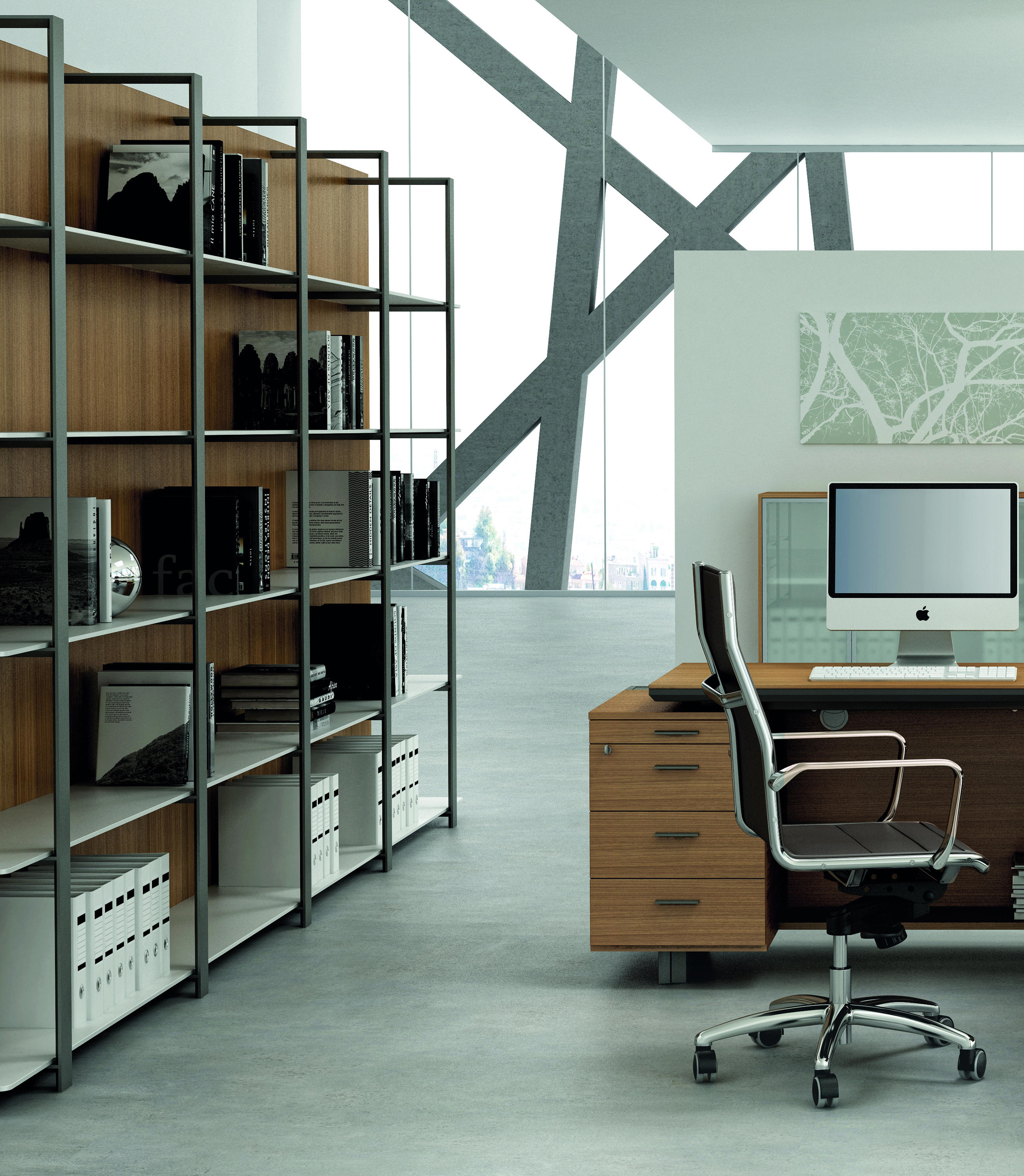 BOISERIE Office shelving systems from Quadrifoglio Office Furniture