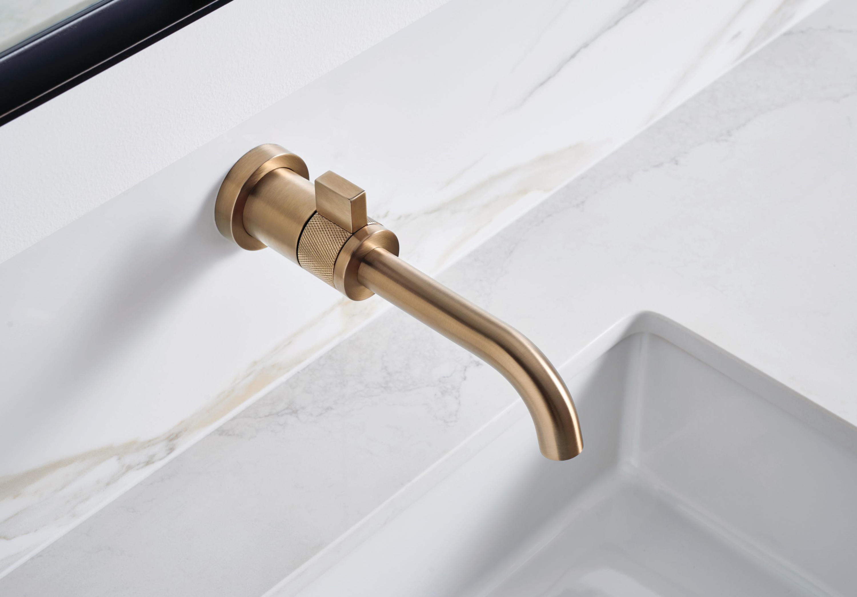 LITZE Widespread Lavatory Lever Handle Kit, Luxe Gold