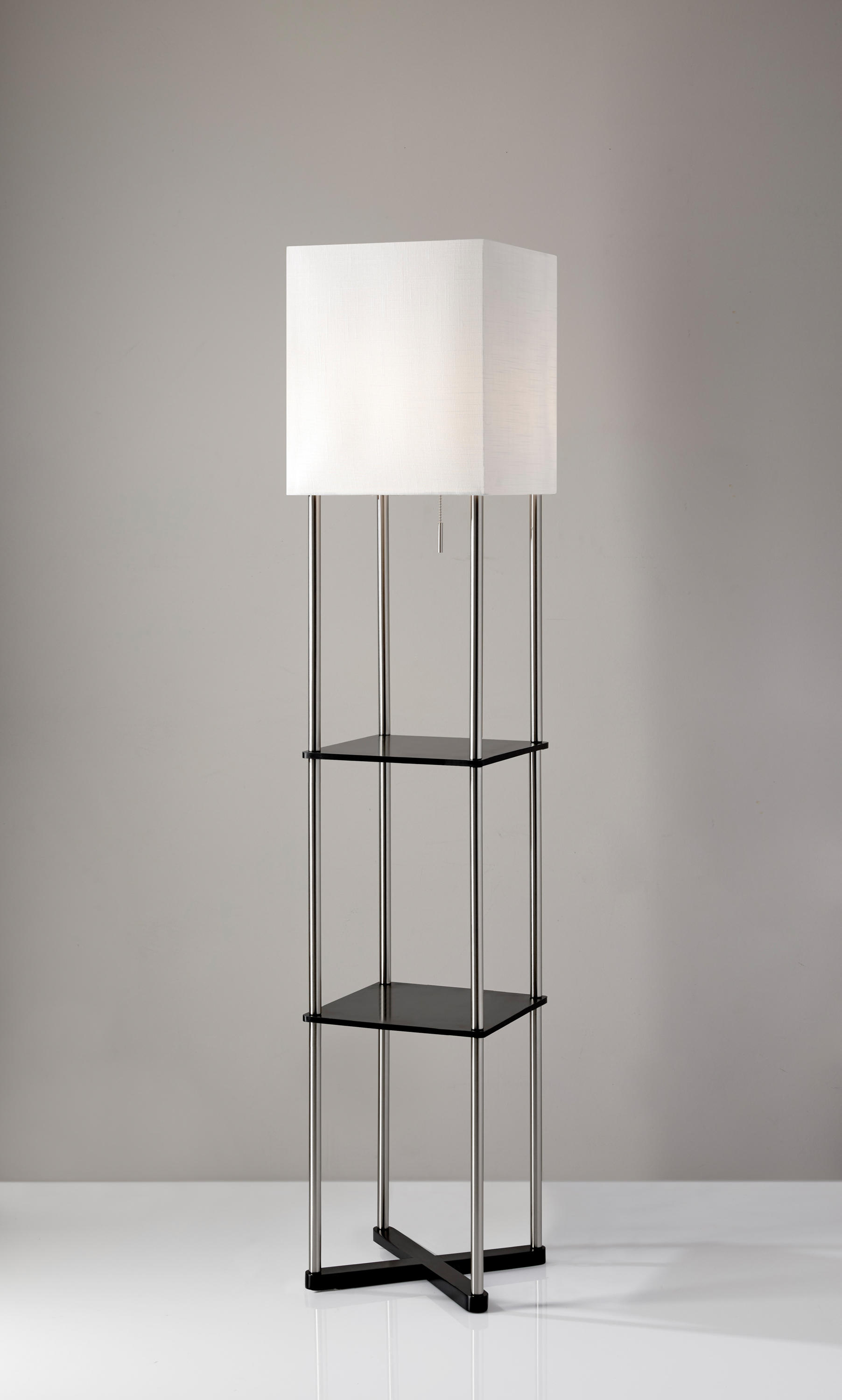 Harrison shelved outlet floor lamp