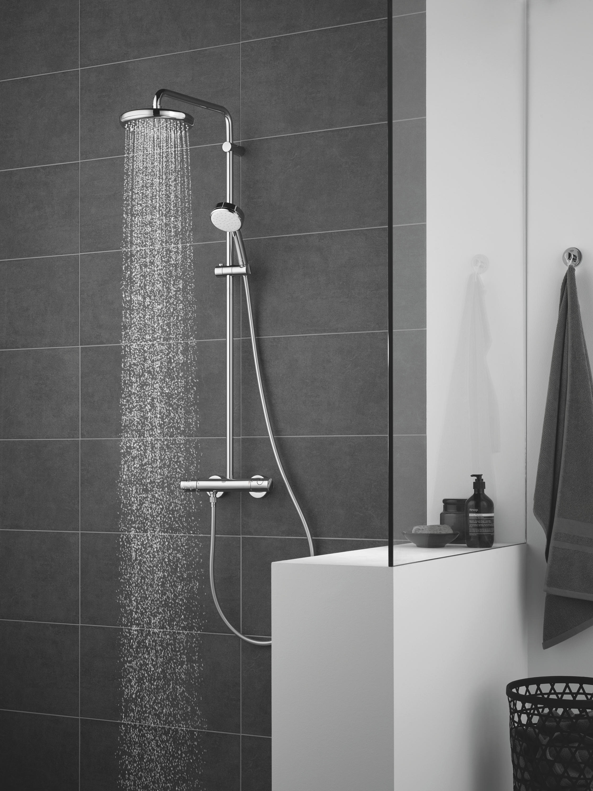 Colonne de douche avec robinetterie grohe
