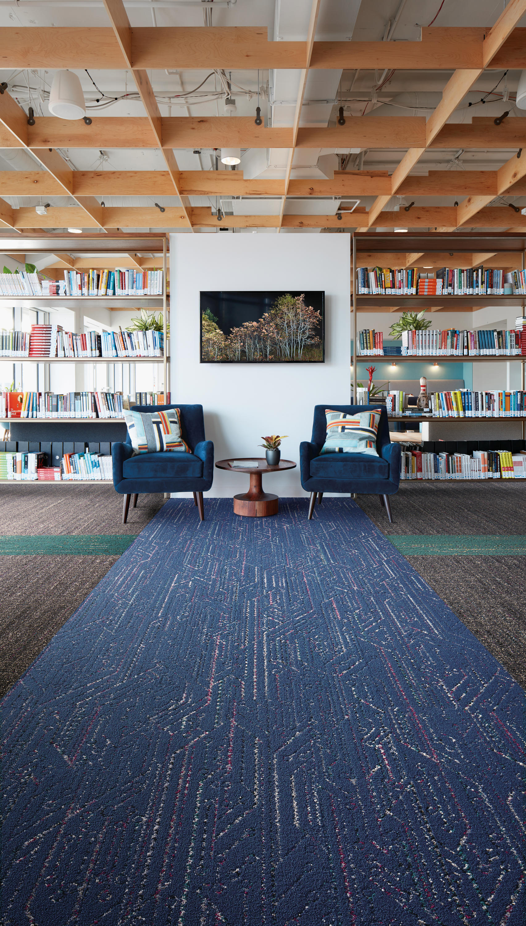 Darning: Visual Code Collection Carpet Tile by Interface