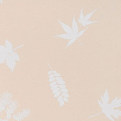 Leaves cream/white wallpaper