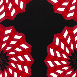 Fläkta red/black interior fabric | Drapery fabrics | Marimekko