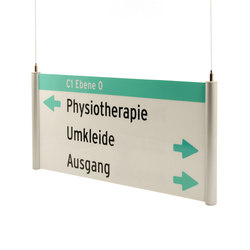 tube+panel Direction signs ceiling suspended | Pittogrammi / Cartelli | Meng Informationstechnik