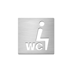 Pictograms square | stainless steel | Sit-down WC