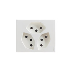FLF triple socket white | Swiss sockets | Feller