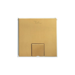 Wall and floor box | Floor box chrome steel gold | Recessed floor sockets | Feller