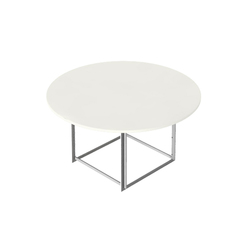 PK58™ | Table | White moulded polyester composit w ATH | Satin brushed stainless steel base | Contract tables | Fritz Hansen