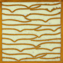 Pleats gold ivory 5x5 | Metal tiles | Ann Sacks