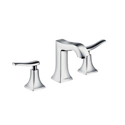 hansgrohe Metris Classic 3-hole basin mixer with pop-up waste set | Wash basin taps | Hansgrohe