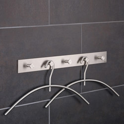 Hook rail, minimalist - 50 cm, 5 rod hooks | Hook rails | PHOS Design