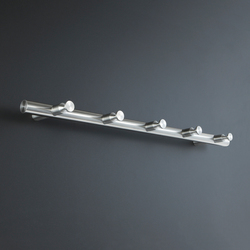 Hook rail, plain, round bar with 5 conical hooks | Hook rails | PHOS Design