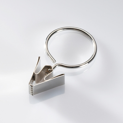 Curtain ring with clip for Ø12 mm curtain rods | Vorhanghaken / -ringe | PHOS Design