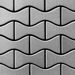 Kismet Stainless Steel Brushed Finish | Metal mosaics | Alloy