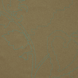 Layers Garden 002 Putty/Turquoise | Tissus d'ameublement | Maharam