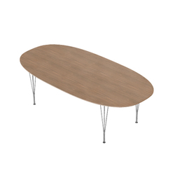 Superellipse™ | Dining table | B614 | Walnut veneer | Chrome span legs | Dining tables | Fritz Hansen