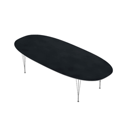 Superellipse™ | Dining table | B617 | Black laminate | Chrome span legs | Contract tables | Fritz Hansen