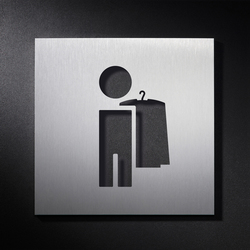 Panneau de signalisation vestiaire hommes | Pictogrammes / Symboles | PHOS Design