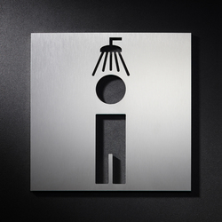 Panneau de signalisation douche hommes | Pictogrammes / Symboles | PHOS Design
