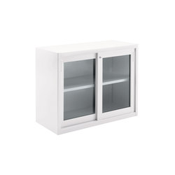 Tempered glass sliding door cabinet | W 1200 H 880 mm | closed base | Dieffebi