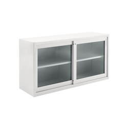 Tempered glass sliding door cabinet | W 1800 H 880 mm