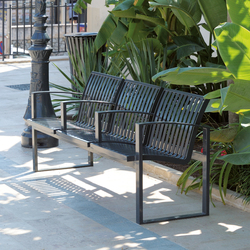 Newport metal Outdoor Bench | Seating | AREA