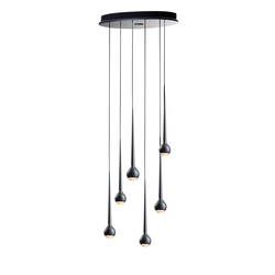 FALLING WATER 6 BLACK | Suspended lights | GRAU