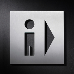 Hinweisschild Wegweiser WC Herren | Symbols / Signs | PHOS Design