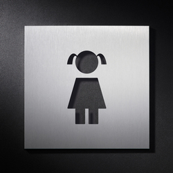 Hinweisschild WC Mädchen | Pittogrammi / Cartelli | PHOS Design