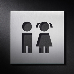 Hinweisschild WC Jungen Mädchen | Piktogramme / Beschriftungen | PHOS Design