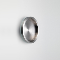 Poignée plate en forme de coquille Ø70 mm, ronde | Poignées cuvettes meuble | PHOS Design