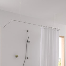 Shower curtain rail U-shape bathtub 70x170x70 cm screwed | Bastone tenda doccia | PHOS Design