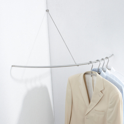Corner wall coat rack, curved as a quarter circle - 50 cm deep | Coat racks | PHOS Design