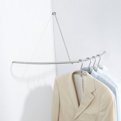 Small corner wall coat rack, curved as a quarter circle - 30 cm deep | Porte-manteau | PHOS Design