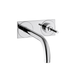AXOR Uno Single Lever Basin Mixer for concealed installation with plate and spout 165 mm wall mounting DN15 |  | AXOR