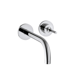 AXOR Uno Single Lever Basin Mixer for concealed installation with escutcheons and spout 165 mm wall mounting DN15 |  | AXOR