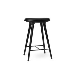 High Stool - Black Stained Beech - 69 cm | Bar stools | Mater