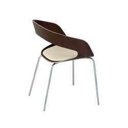 Chat 4-leg chair | with armrests | Plycollection